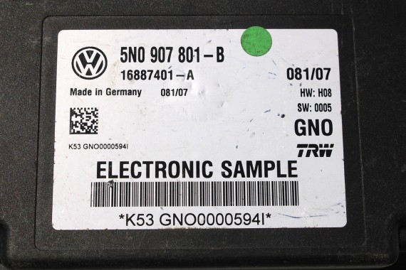 VW MODUŁ STEROWNIK EPB ESP 5N0907801B 5N0907801D 5N0907801E 3AA907801B 3AA907801D 3AA907801E 3AA907801J 5N0 907 801 B 5N0907801