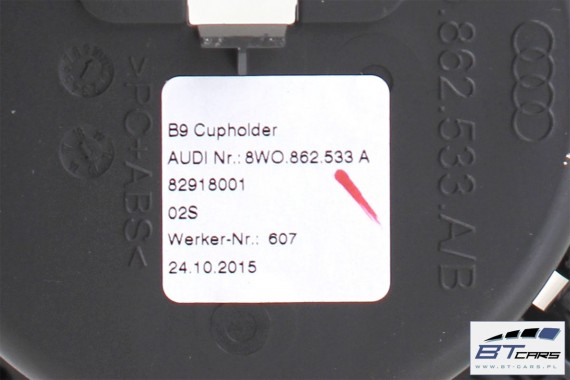 AUDI A4 RAMKA TUNELU ŚRODKOWEGO KUBKI 8W1864261E 8W0862533A Z PODŚWIETLANYM UCHWYTEM 8W 8W1864261 8W0862533A 8W1864261 8W0862533