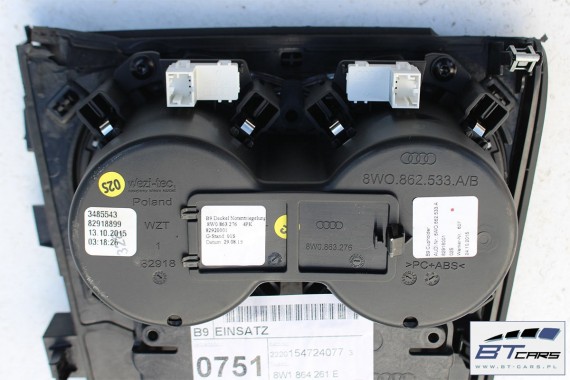 AUDI A4 RAMKA TUNELU ŚRODKOWEGO KUBKI 8W1864261E 8W0862533A 8W1 864 261 E 8W0 862 533 A Z PODŚWIETLANYM UCHWYTEM  8W 2015-