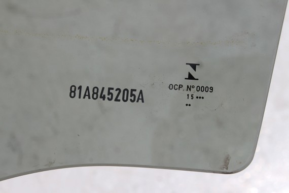 AUDI Q2 SZYBA DRZWI 81A845205A LEWA TYŁ TYLNE 81A 845 205 drzwiowa boczna E4 AS3 2015 81A845205A 81A845205 81A845205 81A845205A
