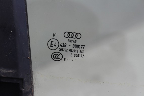 AUDI Q2 SZYBA DRZWI 81A845213 LEWA TYŁ TYLNE 81A 845 213 drzwiowa boczna E4 AS3 2015 81A845213B 81A845213D 81A845213 81A845213