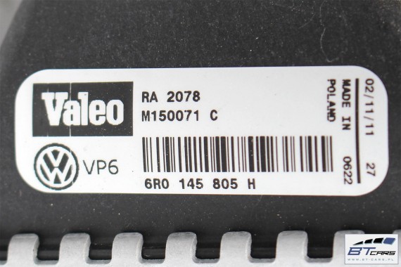 VW POLO AUDI A1 SEAT SKODA CHŁODNICE WENTYLATOR 6R0820411D 6R0145805H 6R0121253A 6R0121207Q + wentylator 6C0820411B 6R0820411T