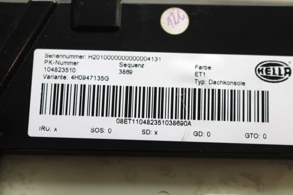 AUDI A8 LAMPKA OSWIETLENIE PODSUFITKI 4H0947135G kabiny 4H0 947 135 G ET1 4H0947135G 4H0947135G 4H0947135G 4H0947135G 4H0947135G