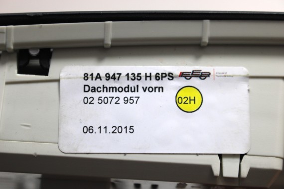 AUDI Q2 Q3 LAMPKA OŚWIETLENIE PODSUFITKI 81A947135H kolor 6PS SOUL czerń LED 81A 947 135 H 81A 83A kabiny 81A947135H 81A947135CE