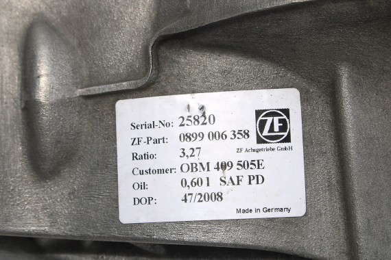 AUDI Q7 FL MOST PRZÓD PRZEDNI DYFER 0BM409505E 0BM 409 505 E dyferencjał dyfer 4L 0BM409505T 0BM409505L