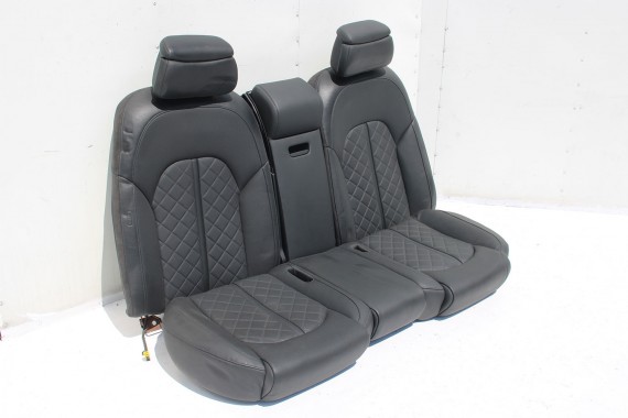AUDI A8 FOTELE KOMPLET FOTELI siedzeń siedzenia tapicerka 4H D4 4H0 2010-2017 kolor czarny