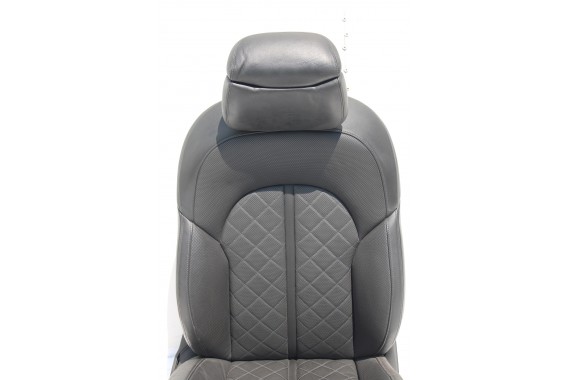 AUDI A8 FOTELE KOMPLET FOTELI siedzeń siedzenia tapicerka 4H D4 4H0 2010-2017 kolor czarny