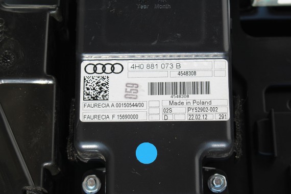 AUDI A8 FOTELE KOMPLET FOTELI siedzeń siedzenia tapicerka 4H D4 4H0 2010-2017 kolor czarny