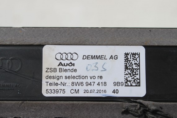 AUDI A5 8W F5 LISTWA PROGOWA 8W6947417 8W6947418 8W6 947 417 8W6947418 listwy podświetlane nakładka progu 8W6947417 8W6947418