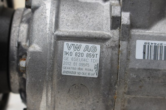 VW AUDI POMPA KLIMATYZACJI KLIMY 1K0820859T 1K0820859TX  sprężarka SEAT SKODA1K0 820 859 T  TX 1.2 1.4 benzyna producent Denso