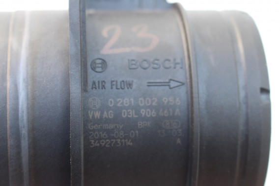 VW AUDI SKODA PRZEPŁYWKA PRZEPŁYWOMIERZ 03L906461A 03L 906 461 A masowy powietrza 03L906461A TDi diesel 03L906461A 03L906461A