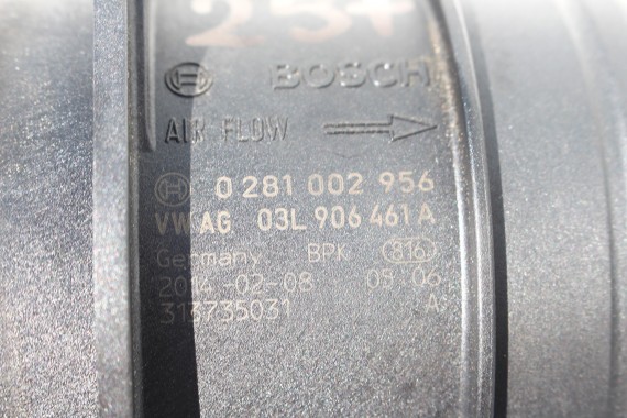 VW AUDI PRZEPŁYWKA PRZEPŁYWOMIERZ 03L906461A 03L 906 461 masowy powietrza 03L906461A TDi diesel 03L906461A 03L906461A 03L906461