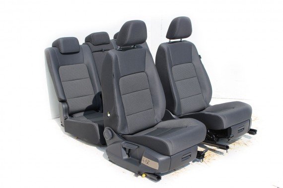 VW GOLF 7 SPORTSVAN FOTELE KOMPLET FOTELI siedzeń siedzenia fotel tapicerka 510 welur kolor antracyt