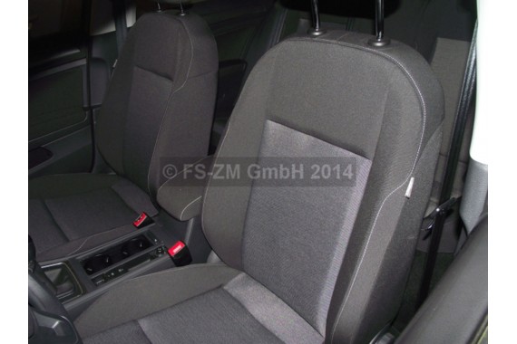 VW GOLF 7 VII KOMBI FOTELE KOMPLET FOTELI siedzeń siedzenia fotel tapicerka 5G 5G9 welur kolor czarno - szary