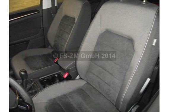 VW GOLF 7 SPORTSVAN FOTELE KOMPLET FOTELI siedzeń siedzenia fotel tapicerka 510 welur + alcantara kolor antracyt