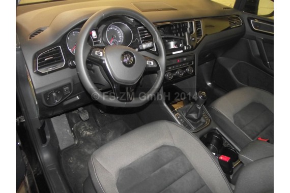 VW GOLF 7 SPORTSVAN FOTELE KOMPLET FOTELI siedzeń siedzenia fotel tapicerka 510 welur + alcantara kolor antracyt