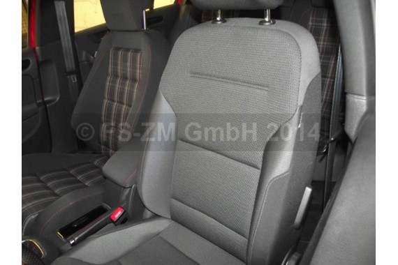 VW GOLF 6 VI GTi FOTEL SIEDZENIE FOTELE KANAPA 5K welur w kolorze czarnym, szarym i czerwonym