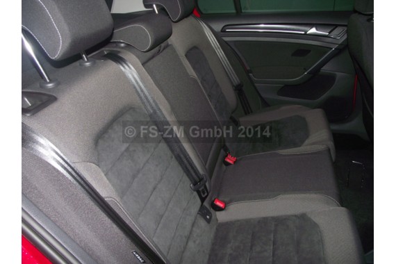 VW GOLF 7 VII FOTELE KOMPLET FOTELI siedzeń siedzenia fotel tapicerka 5G 5G4 welur + alcantara kolor czarno - szary 5G0