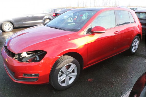 VW GOLF 7 VII TYŁ ZDERZAK tylny + KLAPA BAGAŻNIKA + LAMPY lampa Led Kolor: LA3X - czerwony (sunset red metallic) 5G KOMPLETNY