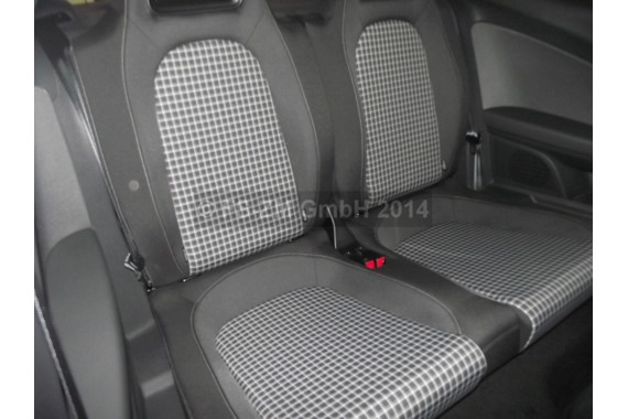 VW SCIROCCO LIFT FOTELE KOMPLET FOTELI siedzeń siedzenia fotel tapicerka 1K8 welur + materiał kolor czarno - szary FL