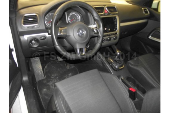 VW SCIROCCO LIFT FOTELE KOMPLET FOTELI siedzeń siedzenia fotel tapicerka 1K8 welur + materiał kolor czarno - szary - antracyt