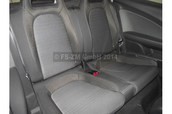 VW SCIROCCO LIFT FOTELE KOMPLET FOTELI siedzeń siedzenia fotel tapicerka 1K8 welur + materiał kolor czarno - szary - antracyt