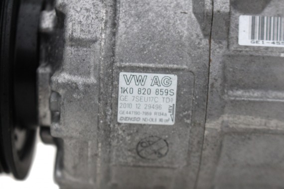 VW AUDI POMPA KLIMY 1K0820859S KLIMATYZACJI sprężarka kompresor agregat 1K0820859S 1K0820859C 1K0820859M 1K0820859E 1K0820859D