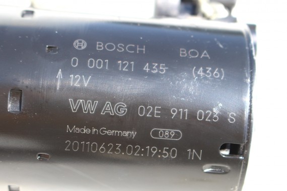 VW AUDI SEAT SKODA ROZRUSZNIK 02E911023S 02E911023SX 1.1KW producent Bosch 2.0 TFSi 02E 911 023 S SX