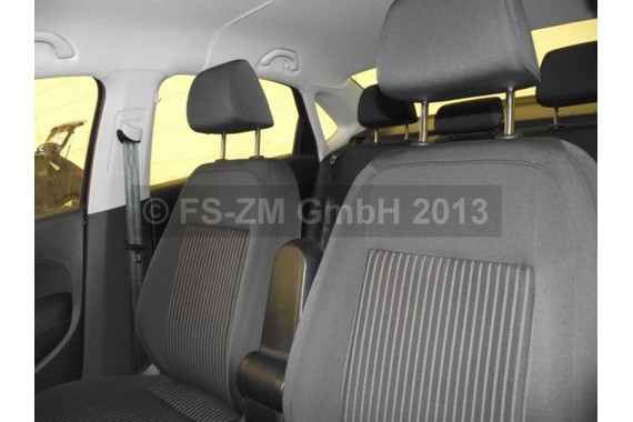 VW POLO SEDAN FOTELE KOMPLET FOTELI siedzeń siedzenia fotel tapicerka 6R welur kolor czarny