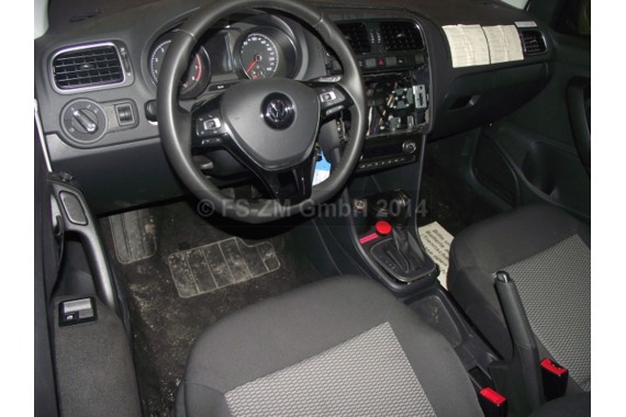 VW POLO FOTELE KOMPLET FOTELI siedzeń siedzenia tapicerka 6R 6R3 6R0 3-drzwiowy welur w kolorze czarno-szarym