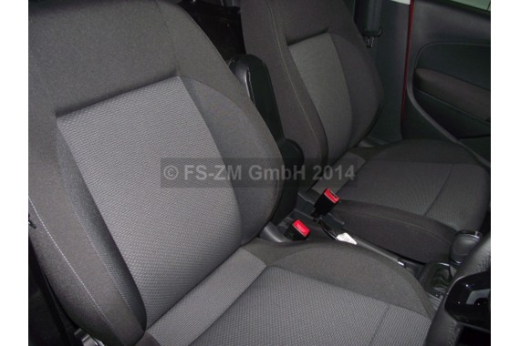 VW POLO FOTELE KOMPLET FOTELI siedzeń siedzenia tapicerka 6C 6C4 6C0 5-drzwiowy welur w kolorze czarno-szarym