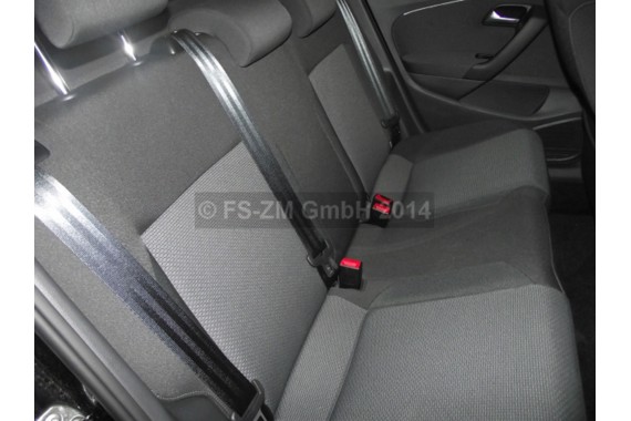 VW POLO FOTELE KOMPLET FOTELI siedzeń siedzenia tapicerka 6C 6C4 6C0 5-drzwiowy welur w kolorze czarno-szarym LIFT FL