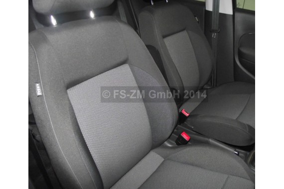 VW POLO FOTELE KOMPLET FOTELI siedzeń siedzenia tapicerka 6C 6C4 6C0 5-drzwiowy welur w kolorze czarno-szarym LIFT FL
