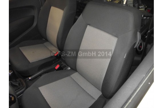 VW POLO FOTELE KOMPLET FOTELI siedzeń siedzenia tapicerka 6R 6R3 6R0 3-drzwiowy welur w kolorze czarno-szarym 6830 kilometrów