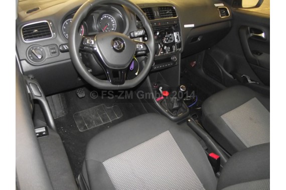 VW POLO FOTELE KOMPLET FOTELI siedzeń siedzenia tapicerka 6R 6R3 6R0 3-drzwiowy welur w kolorze czarno-szarym 6830 kilometrów