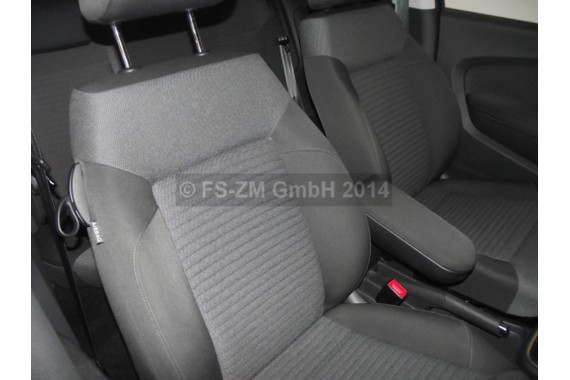 VW POLO FOTELE KOMPLET FOTELI siedzeń siedzenia tapicerka 6C 6C0 6R 6R3 6R0 3-drzwiowy welur czarno-szarym 2044 kilometrów