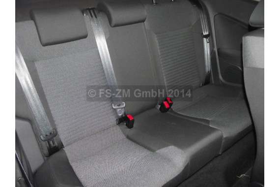 VW POLO FOTELE KOMPLET FOTELI siedzeń siedzenia tapicerka 6C 6C0 6R 6R3 6R0 3-drzwiowy welur czarno-szarym 2044 kilometrów