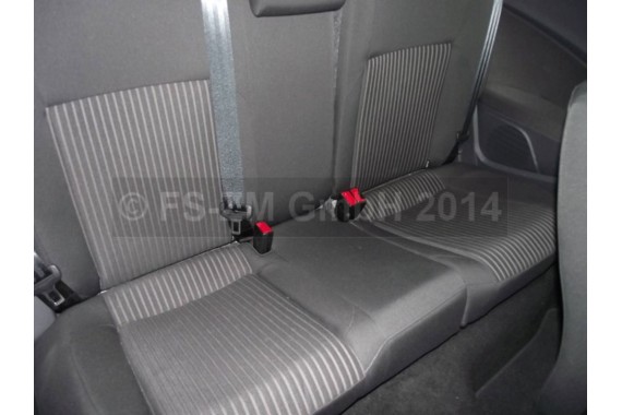 VW POLO FOTELE KOMPLET FOTELI siedzeń siedzenia tapicerka 6R 6R3 6R0 3-drzwiowy welur w kolorze czarnym