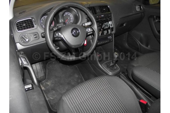 VW POLO FOTELE KOMPLET FOTELI siedzeń siedzenia tapicerka 6R 6R3 6R0 3-drzwiowy welur w kolorze czarnym