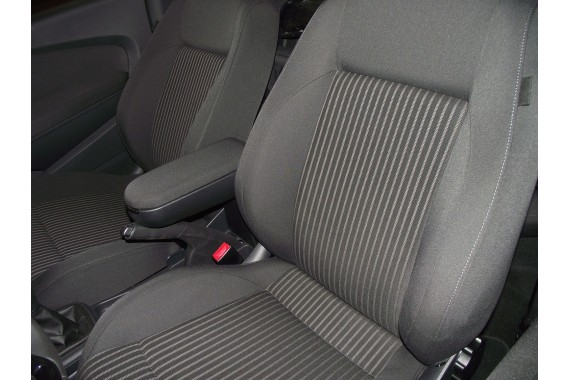 VW POLO FOTELE KOMPLET FOTELI siedzeń siedzenia tapicerka 6R 6R3 6R0 3-drzwiowy welur w kolorze czarnym