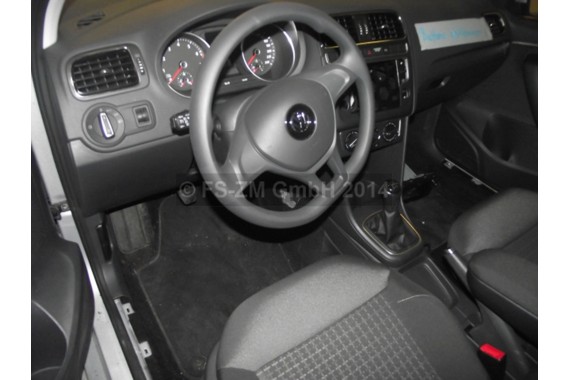 VW POLO FOTELE KOMPLET FOTELI siedzeń siedzenia tapicerka 6C 6C4 6C0 5-drzwiowy welur w kolorze czarno-szarym
