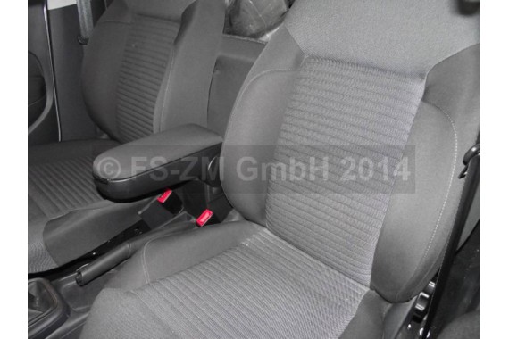 VW POLO FOTELE KOMPLET FOTELI siedzeń siedzenia tapicerka 6R 6R4 6R0 5-drzwiowy welur w kolorze czarno-szarym