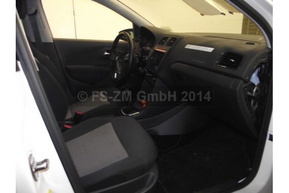 VW POLO FOTELE KOMPLET FOTELI siedzeń siedzenia tapicerka 6R 6R4 6R0 5-drzwiowy welur kolor czarno-szary 6C