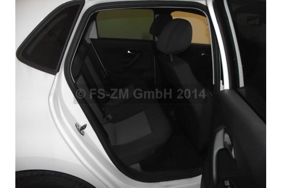 VW POLO FOTELE KOMPLET FOTELI siedzeń siedzenia tapicerka 6R 6R4 6R0 5-drzwiowy welur kolor czarno-szary 6C