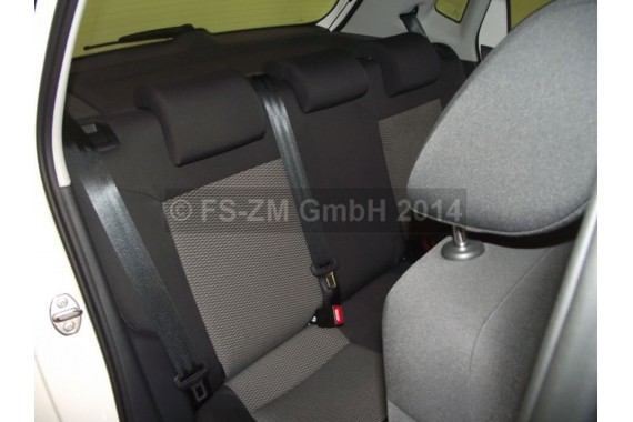 VW POLO FOTELE KOMPLET FOTELI siedzeń siedzenia tapicerka 6R 6R4 6R0 5-drzwiowy welur kolor czarno-szary 6C