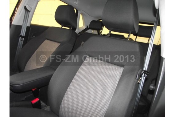 VW POLO FOTELE KOMPLET FOTELI siedzeń siedzenia tapicerka 6R 6R4 6R0 5-drzwiowy welur kolor czarno-szary 6C