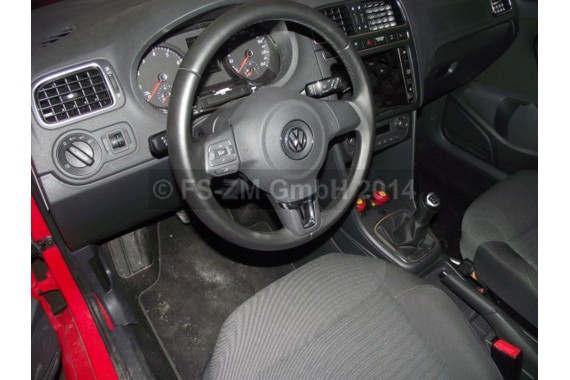 VW POLO FL KIEROWNICA 6R0419091F 6R0 419 091 F skóra multifunkcja czujnik drgań // 6R LIFT E74 - czarny wielofunkcyjna