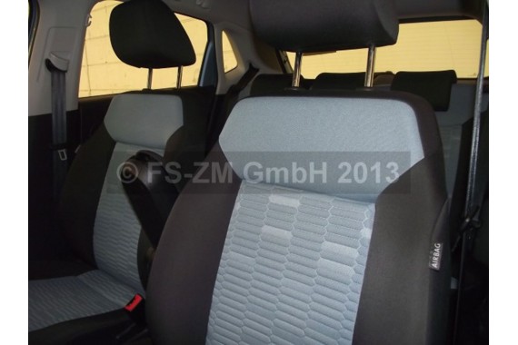 VW POLO FOTELE FOTELE KOMPLET FOTELI siedzeń siedzenia fotel tapicerka 6R 6C welurw kolorze czarnym i niebieskim 5-drzwiowy