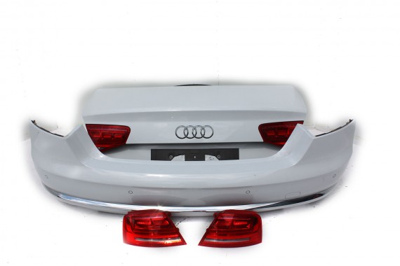 AUDI A8 4H D4 LS9R TYŁ ZDERZAK tylny + KLAPA BAGAŻNIKA + LAMPY lampa ledy LED 4H0 Kolor: 2Y biały 4H0807511 4H0827023B 4H0827023