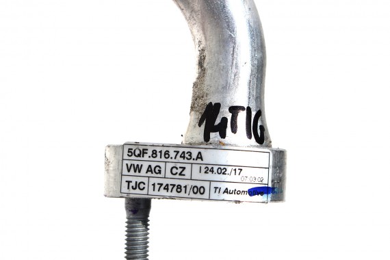 VW TIGUAN II RURKA KLIMATYZACJI 5QF816743A KLIMY PRZEWÓD 2.0 TDi diesel WĄŻ AUDI Q3 SKODA 5QF 816 743 A 5QF816743A  5QF816743A